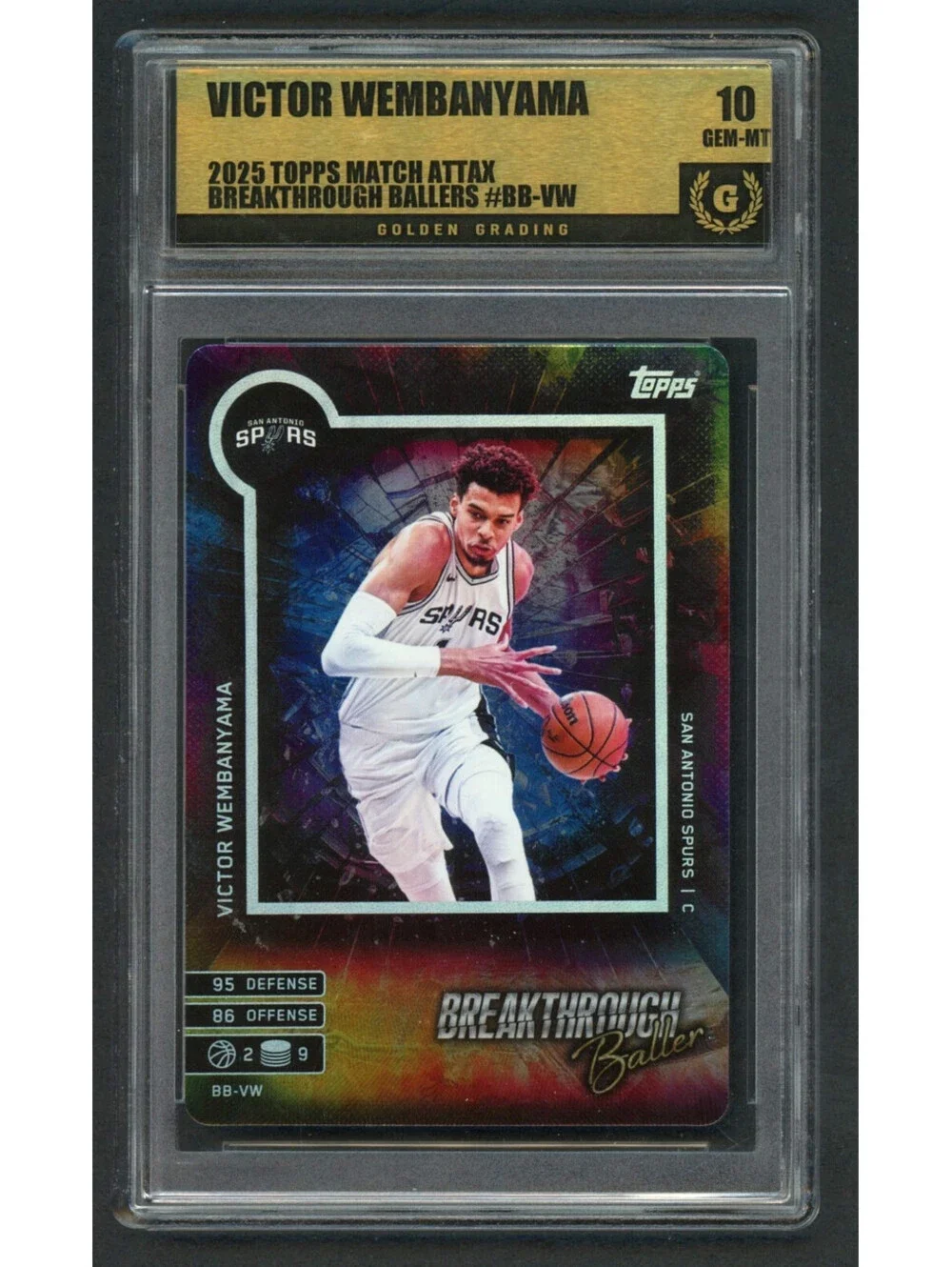2025-26 Topps Match Attax #BB-VW Victor Wembanyama BT.Baller Graded 10 Gem Mint